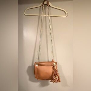 Michael Kors Leather Whipped Chelsea Boho Crossbody Bag